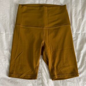 Lululemon Athletica High-Waisted Gold Shorts